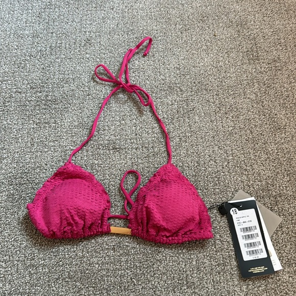 NWT ViX Sprite Scales Ripple Tie Bikini Top Pink - Picture 3 of 6